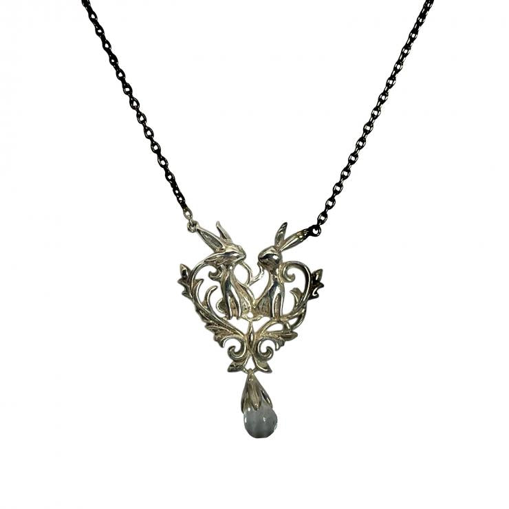 ポケモンセンター限定 ケイウノ ケイ・ウノ エーフィ＆ブラッキー シルバーネックレス アクセサリー 925 クリスタル ★クリーニング済★