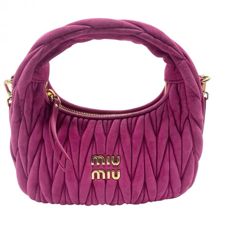 MIUMIU ミュウミュウ マテラッセ ワンダー ホーボー スエード 2WAYハンドバッグ ピンク ★プレゼント品質★★美品★