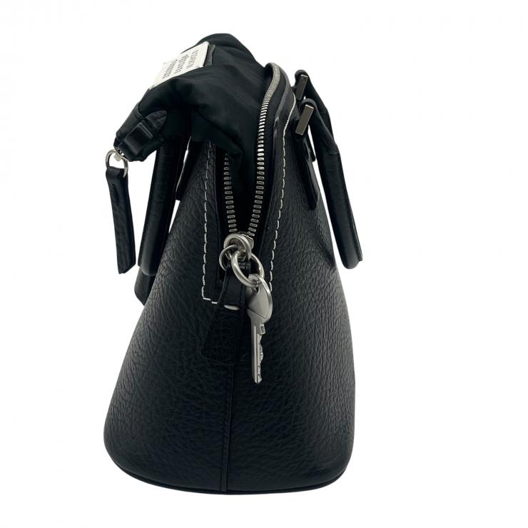 MAISON MARGIELA メゾンマルジェラ 5AC レザーxナイロン 2WAYハンドバッグ ショルダーバッグ ブラック ★美品★