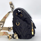 Burberry バーバリー ホースシュー ナイロン キルティング バックパック リュックサック ブラック 8118748 ★美品★ ★袋付★