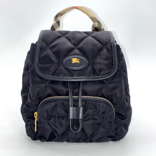 Burberry バーバリー ホースシュー ナイロン キルティング バックパック リュックサック ブラック 8118748 ★美品★ ★袋付★