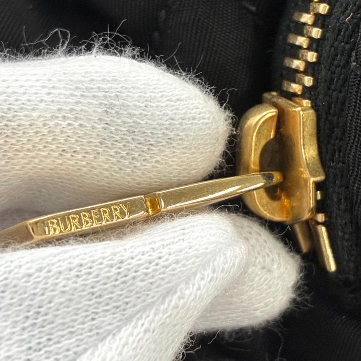 Burberry バーバリー ホースシュー ナイロン キルティング バックパック リュックサック ブラック 8118748 ★美品★ ★袋付★
