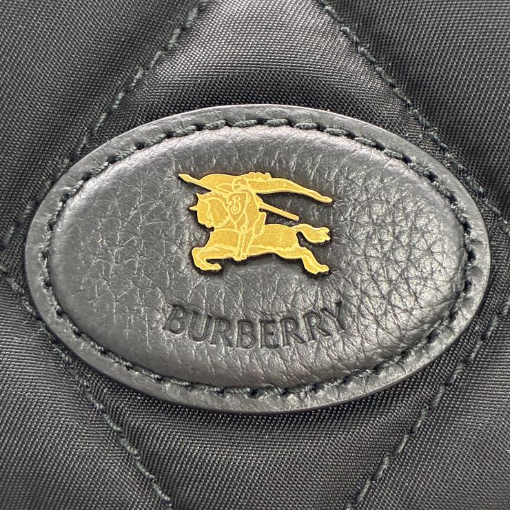 Burberry バーバリー ホースシュー ナイロン キルティング バックパック リュックサック ブラック 8118748 ★美品★ ★袋付★