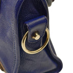 BALENCIAGA バレンシアガ ミニシティ ハンドバッグ Le Citiy クラシック ゴールドアクセント ブルー系 レザーショルダー レディース ★美品★