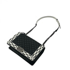 CHANEL シャネル ボーイシャネル28 チェーンショルダーバッグ バッグ ラムスキン マトラッセ ブラック ホワイト シルバー金具 ★美品★★ギャラ付★