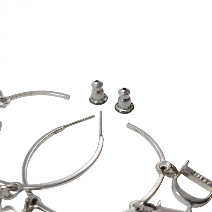 Christian Dior クリスチャンディオール ピアス 両耳用 フープピアス ロゴ ★良品★