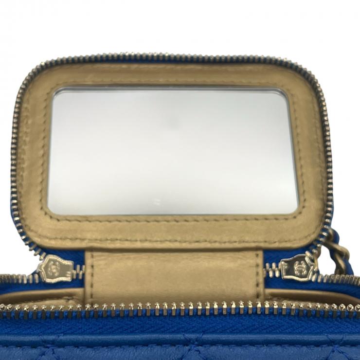CHANEL シャネル マトラッセ ラムスキン ココマーク チェーンショルダー バニティバッグ レディース ★美品★