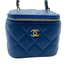 CHANEL シャネル マトラッセ ラムスキン ココマーク チェーンショルダー バニティバッグ レディース ★美品★