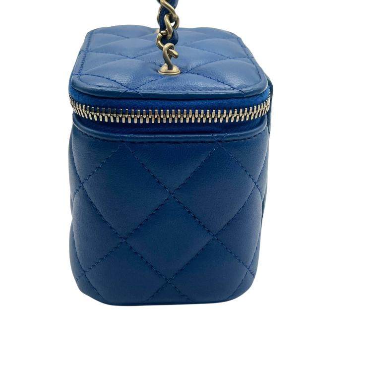 CHANEL シャネル マトラッセ ラムスキン ココマーク チェーンショルダー バニティバッグ レディース ★美品★