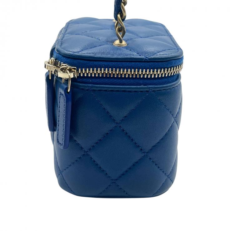 CHANEL シャネル マトラッセ ラムスキン ココマーク チェーンショルダー バニティバッグ レディース ★美品★
