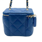 CHANEL シャネル マトラッセ ラムスキン ココマーク チェーンショルダー バニティバッグ レディース ★美品★