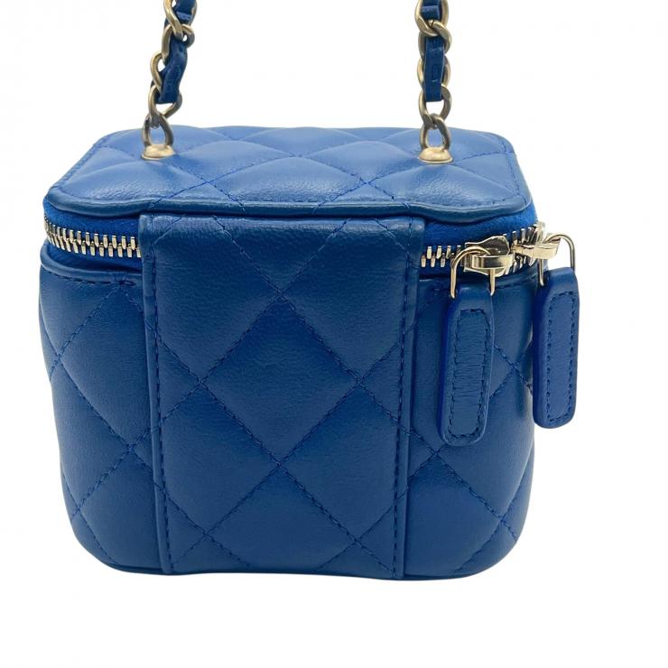 CHANEL シャネル マトラッセ ラムスキン ココマーク チェーンショルダー バニティバッグ レディース ★美品★