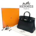HERMES エルメス バーキン 25 トゴ ハンドバック バッグ W刻印 2024年製 シルバー金具 ノワール ★プレゼント品質★