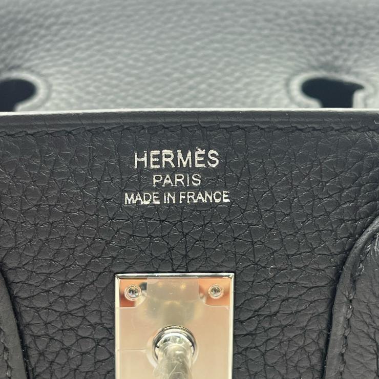 HERMES エルメス バーキン 25 トゴ ハンドバック バッグ W刻印 2024年製 シルバー金具 ノワール ★プレゼント品質★
