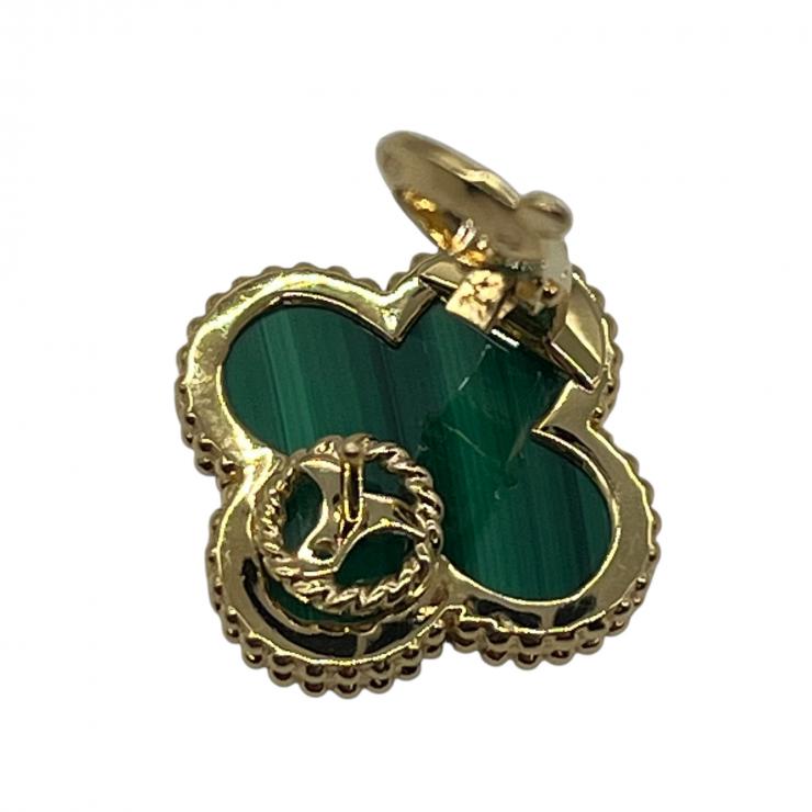 VanCleef&Arpels ヴァンクリーフ＆アーペル マジック アルハンブラ マラカイト ピアス Au750 K18 イエローゴールド ★美品★ ★箱付★