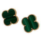 VanCleef&Arpels ヴァンクリーフ＆アーペル マジック アルハンブラ マラカイト ピアス Au750 K18 イエローゴールド ★美品★ ★箱付★