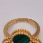 VanCleef&Arpels ヴァンクリーフ＆アーペル マジック アルハンブラ マラカイト リング Au750 K18 12号 ★美品★ ★箱付★