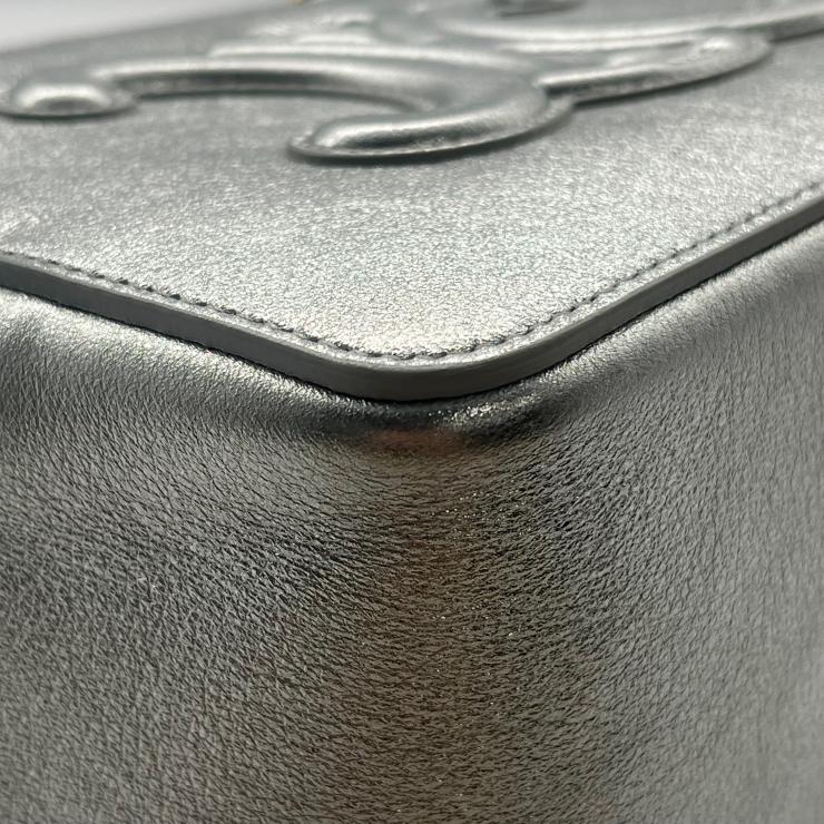CELINE セリーヌ トリヨンフ ショルダーバッグ 2WAY シルバー U-SL-0223 ★限定品★★美品★
