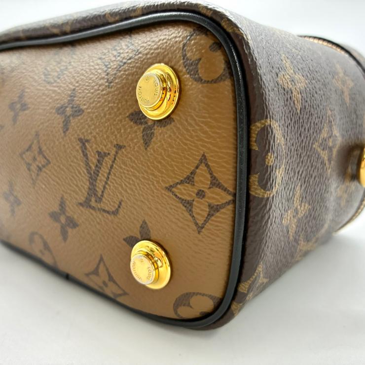 LOUIS VUITTON ルイ・ヴィトン モノグラム モノグラム・リバース ヴァニティ 2WAY ハンドバッグ ショルダー ゴールド金具 ★美品★