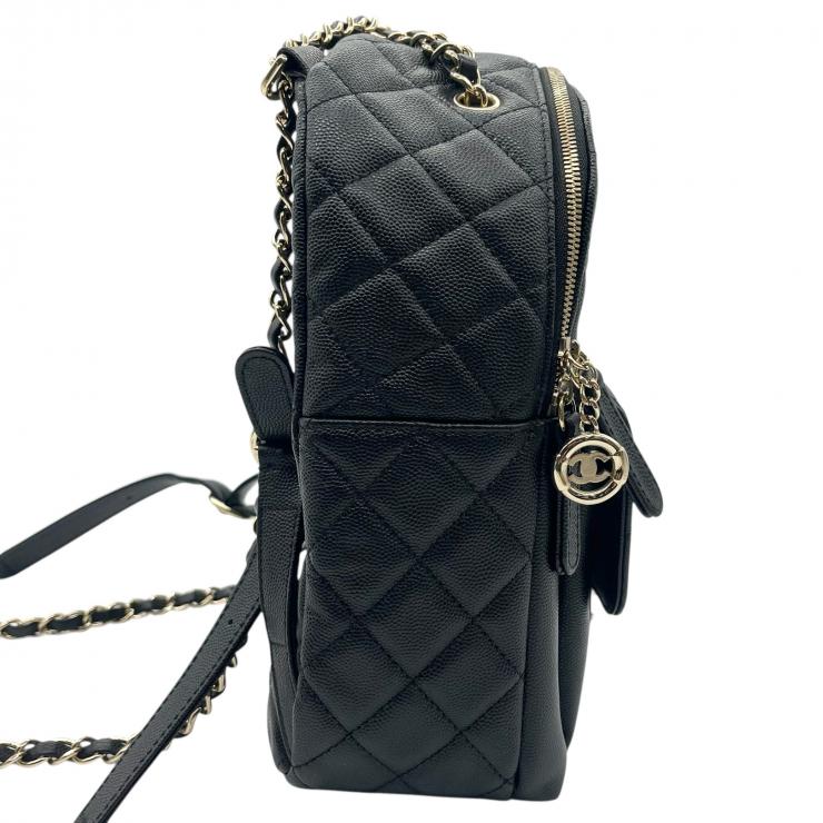 CHANEL シャネル リュック リュックサック バックパック マトラッセ キャビアスキン ゴールド金具 26番台 ★美品★ ★ギャラ付★