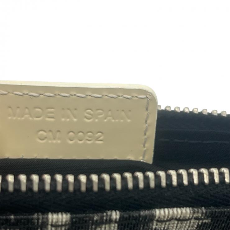 Christian Dior クリスチャンディオール サドルポーチ トロッター キャンバス ブラック ポーチ ハンドバッグ ブラック ★美品★