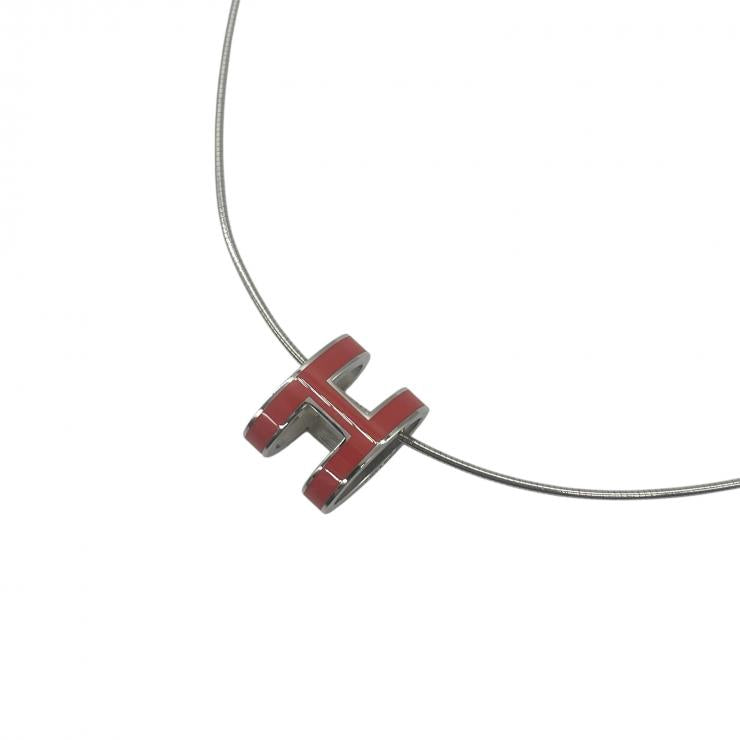 HERMES エルメス ポップアッシュ SV925 ネックレス アクセサリー レッド ★美品★