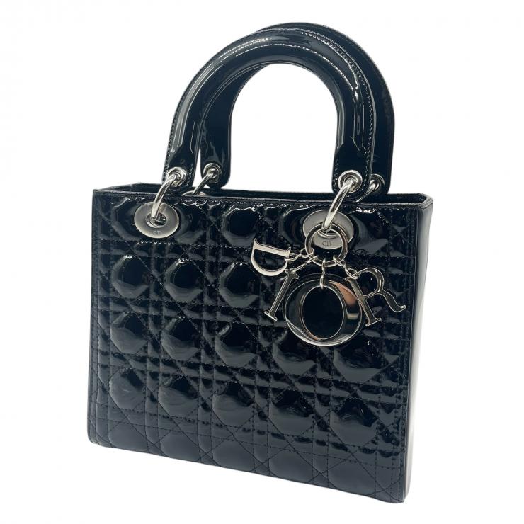 Christian Dior クリスチャンディオール レディディオール カナージュ 2way ハンドバック ショルダーバッグ ミディアム ブラック 05AMA-0141 ★プレゼント品質★