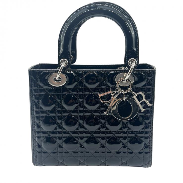 Christian Dior クリスチャンディオール レディディオール カナージュ 2way ハンドバック ショルダーバッグ ミディアム ブラック 05AMA-0141 ★プレゼント品質★