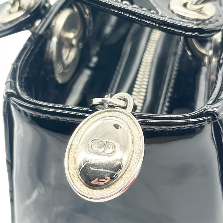 Christian Dior クリスチャンディオール レディディオール カナージュ 2way ハンドバック ショルダーバッグ ミディアム ブラック 05AMA-0141 ★プレゼント品質★