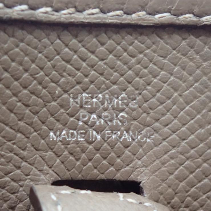 HERMES エルメス エブリン TPM ショルダーバッグ バッグ □L トリヨンクレマンス エトゥープ 2008年製 シルバー金具 ★美品★