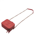 CHANEL シャネル CCフィグリー マトラッセ ココマーク ショルダーバッグ ハンドバック スモール 2WAY キャビアスキン ゴールド金具 レディース レッド ★美品★