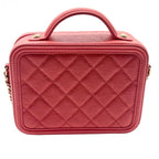 CHANEL シャネル CCフィグリー マトラッセ ココマーク ショルダーバッグ ハンドバック スモール 2WAY キャビアスキン ゴールド金具 レディース レッド ★美品★