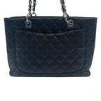 CHANEL シャネル マトラッセ グラウンドショッピングトート GST トートバッグ キャビアスキン ブラック シルバー金具 ★中古品★
