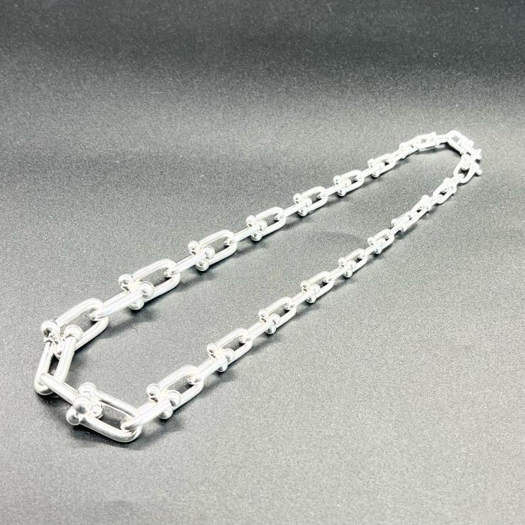 TIFFANY＆CO. ティファニー ハードウェア グラジュエイテッド リンクネックレス アクセサリー Ag925 ★美品★
