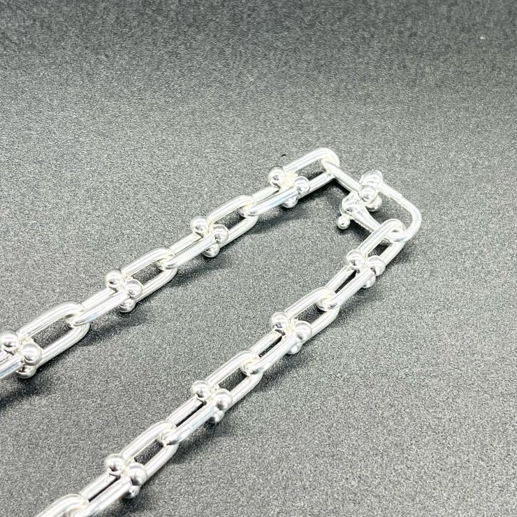TIFFANY＆CO. ティファニー ハードウェア グラジュエイテッド リンクネックレス アクセサリー Ag925 ★美品★