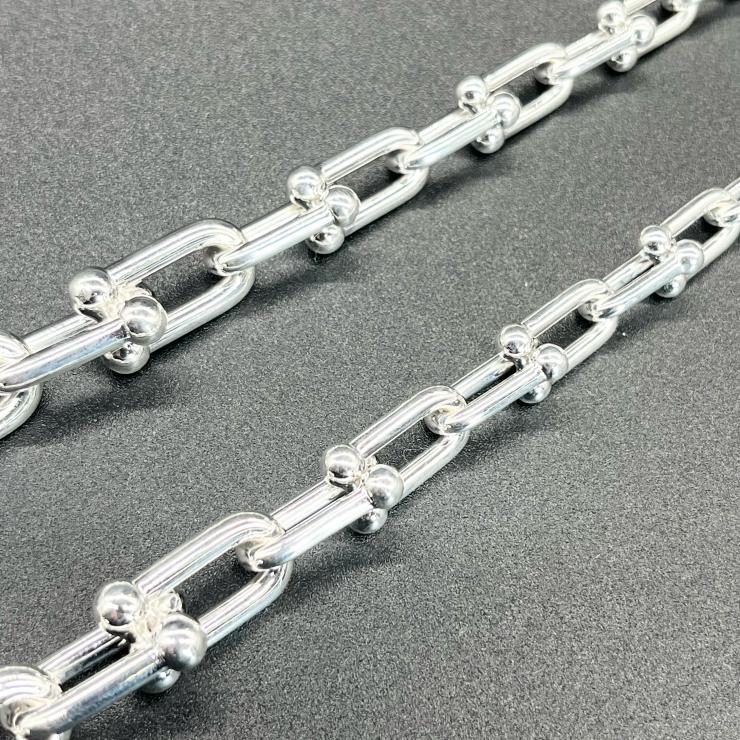 TIFFANY＆CO. ティファニー ハードウェア グラジュエイテッド リンクネックレス アクセサリー Ag925 ★美品★
