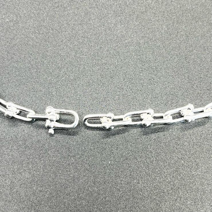 TIFFANY＆CO. ティファニー ハードウェア グラジュエイテッド リンクネックレス アクセサリー Ag925 ★美品★