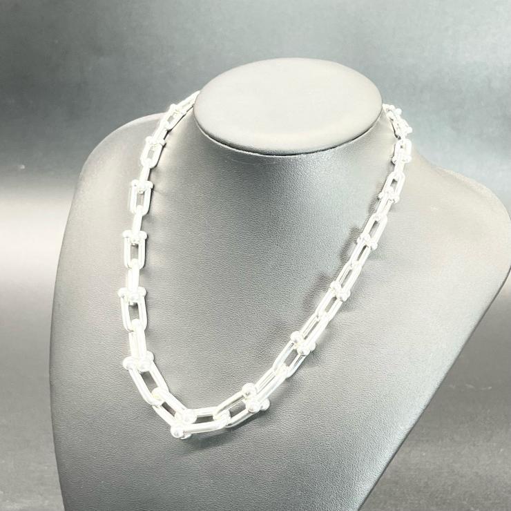 TIFFANY＆CO. ティファニー ハードウェア グラジュエイテッド リンクネックレス アクセサリー Ag925 ★美品★