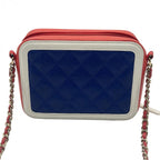 CHANEL シャネル CCフィグリー ココマーク キャビアスキン レザー 斜め掛けショルダーバッグ バッグ ミニ 赤×マルチカラー ゴールド金具 2番台 ★ギャラ付★