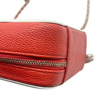 CHANEL シャネル CCフィグリー ココマーク キャビアスキン レザー 斜め掛けショルダーバッグ バッグ ミニ 赤×マルチカラー ゴールド金具 2番台 ★ギャラ付★