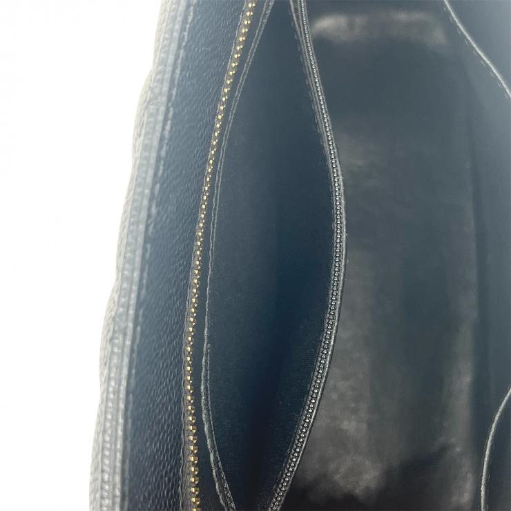 CHANEL シャネル トートバッグ 復刻トート ハンドバッグ マトラッセ キャビアスキン ココマーク ブラック ゴールド金具 ８番台 ★ギャラ付★ ギャランティーカード