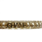 CHANEL シャネル ロゴ クリア コスチュームパール バングル ブレスレット アクセサリー レディース 97P ★美品★