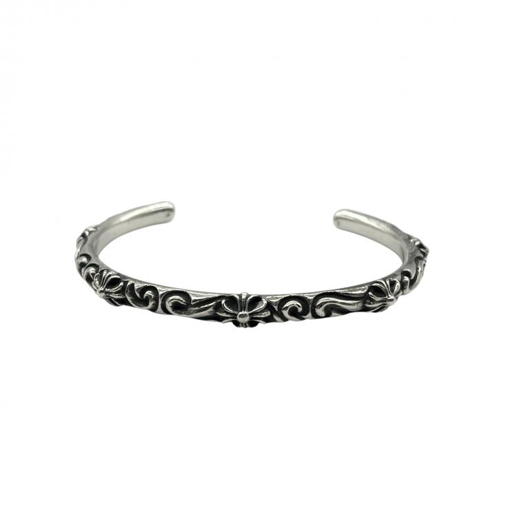 CHROME HEARTS クロムハーツ SBTバンドバングル SV925 シルバー ブレスレット アクセサリー CHクロス ★美品★
