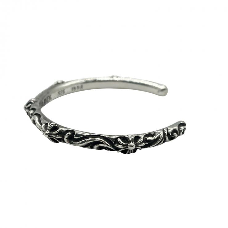 CHROME HEARTS クロムハーツ SBTバンドバングル SV925 シルバー ブレスレット アクセサリー CHクロス ★美品★