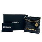 CHANEL シャネル シャネル22 ミニ ショルダーバッグ バッグ シャイニーカーフスキン ゴールド金具 ★美品★