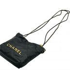 CHANEL シャネル シャネル22 ミニ ショルダーバッグ バッグ シャイニーカーフスキン ゴールド金具 ★美品★