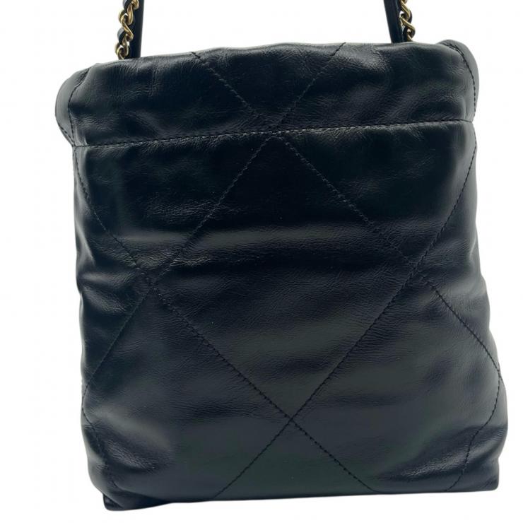 CHANEL シャネル シャネル22 ミニ ショルダーバッグ バッグ シャイニーカーフスキン ゴールド金具 ★美品★