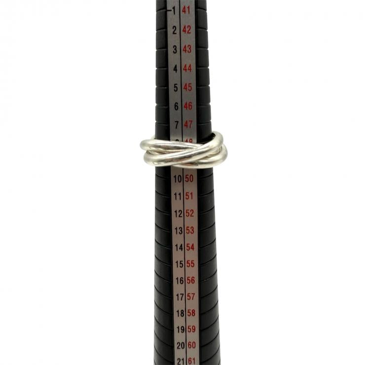 TIFFANY＆CO．ティファニー 3連 トリニティ リング 指輪 シルバー 925 レディース ★中古品★