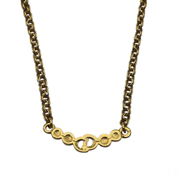 Christian Dior クリスチャンディオール CDロゴ ネックレス アクセサリー ゴールド レディース ★美品★