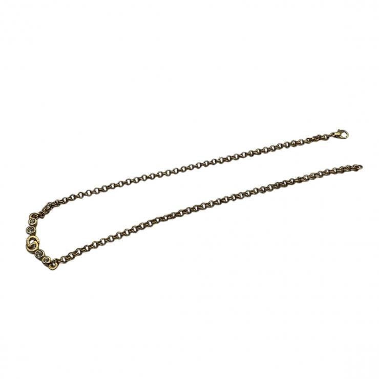 Christian Dior クリスチャンディオール CDロゴ ネックレス アクセサリー ゴールド レディース ★美品★